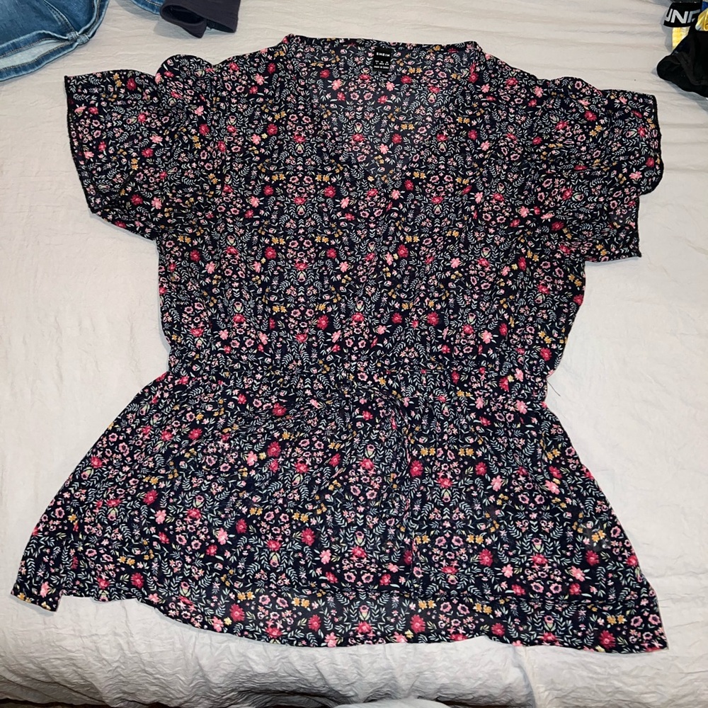 Large shein flower shirt